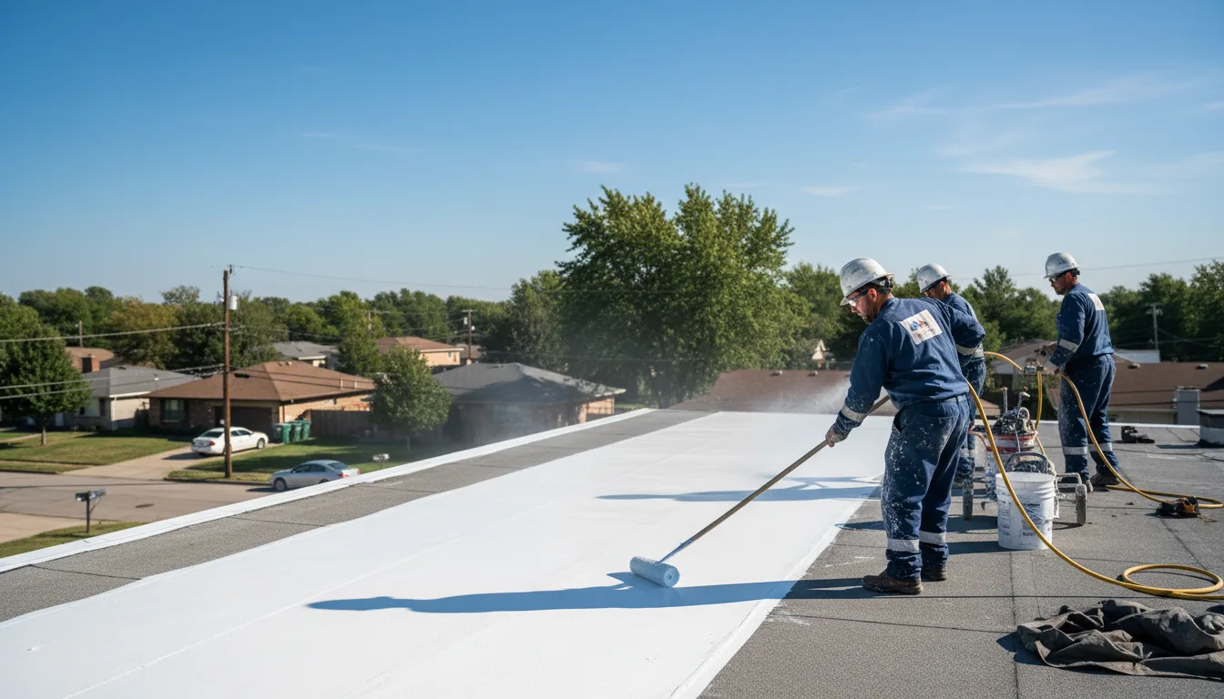 Commercial roof coating in Davenport, OK near me